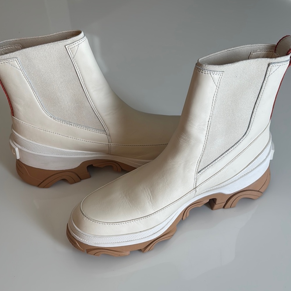 Sorel waterproof leather Chelsea Stylish off- White Women's Boots
